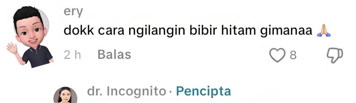 loveqeela's tweet photo. SUNGKEM SAMA DOKTER INCOGNITO YANG UDAH BOCORIN INI ‼️😭🫵 
Kirain kudu laser jutaan buat cerahin bibir hitam, ternyata.. caranya cuma segampang itu 😭😭 https://t.co/b9MUA1n0d0