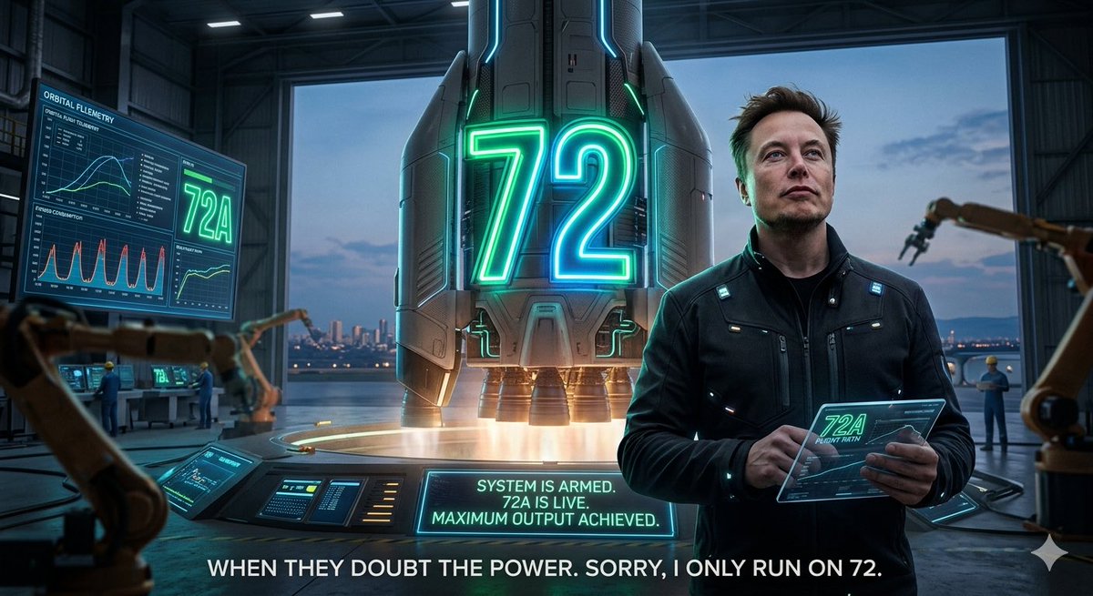 72vtoken's tweet photo. The market is running on low voltage. Switch to 72. ⚡🔋
CA: 9nXffJ7MKoCUXFXyT1kk2atopzhMEma7BNjtrppJpump
#Solana #72V #TeslaEnergy https://t.co/ZHLte0tE5U