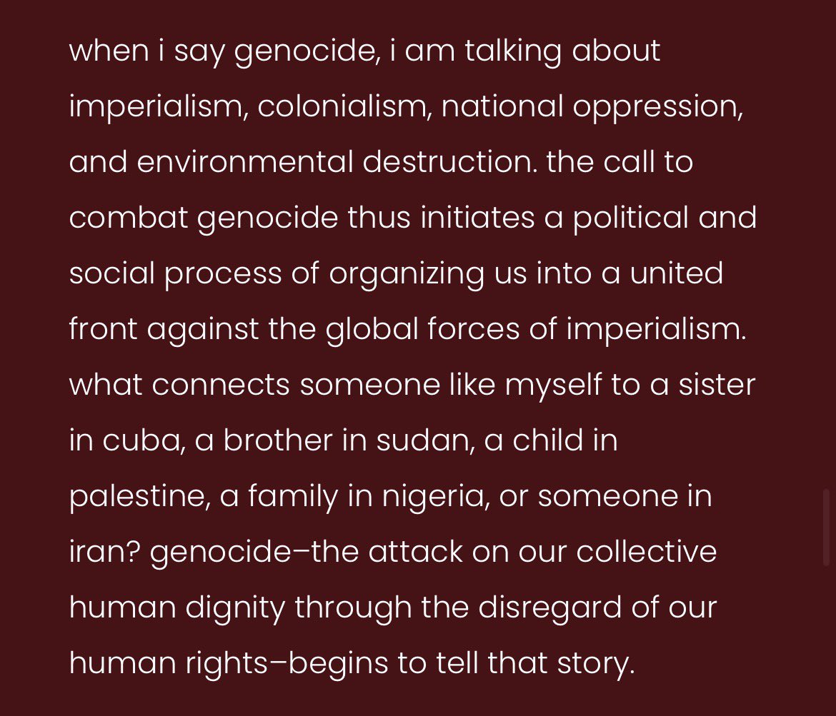 Workshops4Gaza's tweet photo. Begging people to read revolutionary imprisoned intellectuals like Monsour Owolabi who have explained the concept of “slow genocide” so many times in a way that CONNECTS rather than ranks struggles against each other. Which ofc, is the correct position. https://t.co/U88upJ5rIN https://t.co/o58V5RumXc
