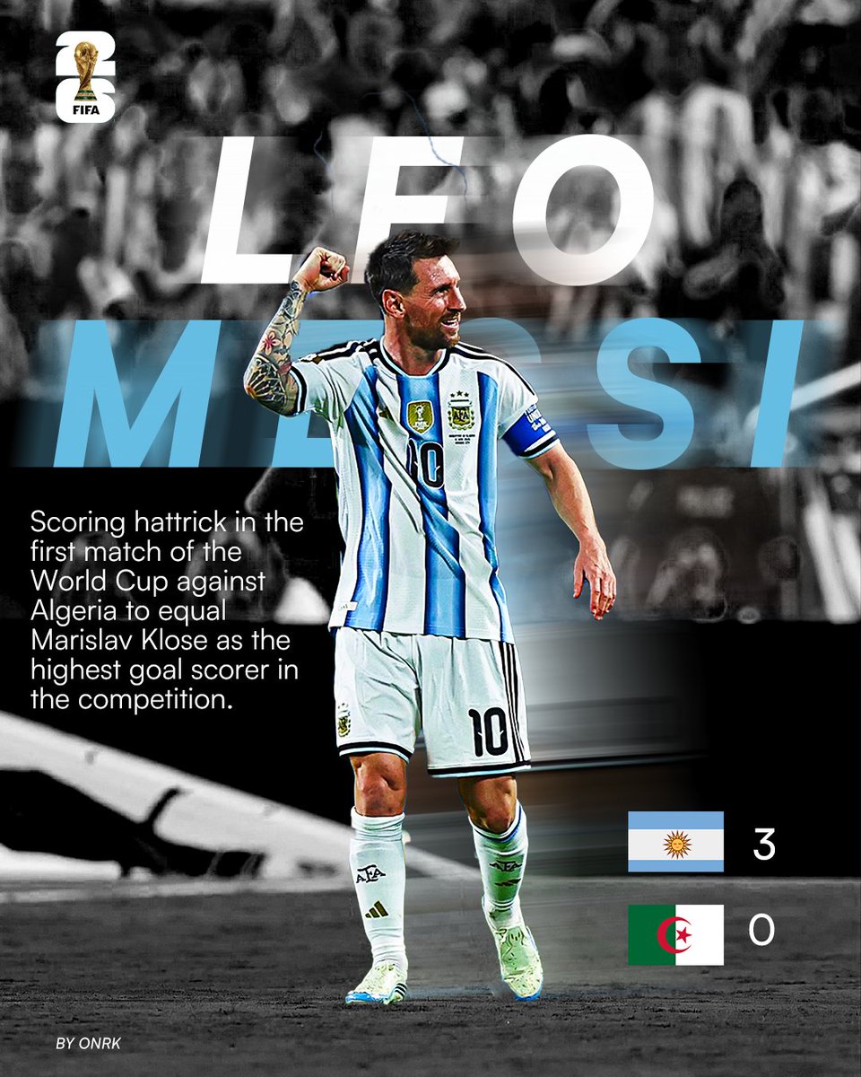refugeeonearth2's tweet photo. HATTRICK HERO
LEO MESSI

#FIFAWorldCup https://t.co/lU0uud80Qi