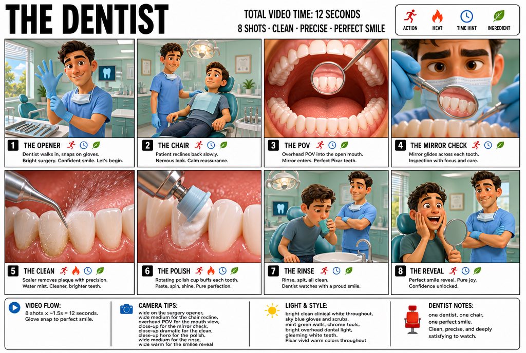 Dentist Storyboard Infographic