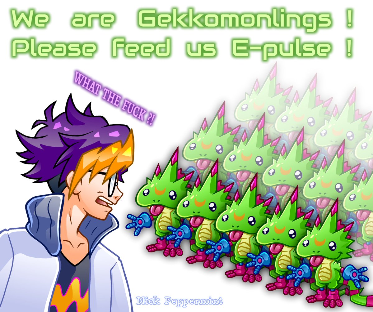 Nick_Peppermint's tweet photo. So, i guess we're doing Gekkomons now 🤔 

| #digimon | #デジモン | Beatbreak | https://t.co/n2um5IuP0g