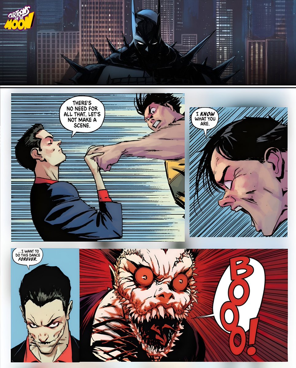 CartoonsOTMoon's tweet photo. Bruce Wayne y Absolute Joker finalmente se encuentran cara a cara en ABSOLUTE BATMAN https://t.co/7YZ9mmxHmX