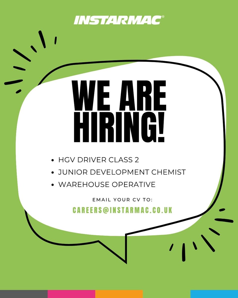 InstarmacGroup's tweet photo. 🚨 We're Hiring! 🚨

Are you looking for your next career opportunity with an award-winning, innovative manufacturing business?

Discover more about our current vacancies and apply today: https://t.co/t5LQIjdlZV 

#WereHiring #Instarmac #Careers #HGVDriver #WarehouseJobs https://t.co/jtDNecKwpm