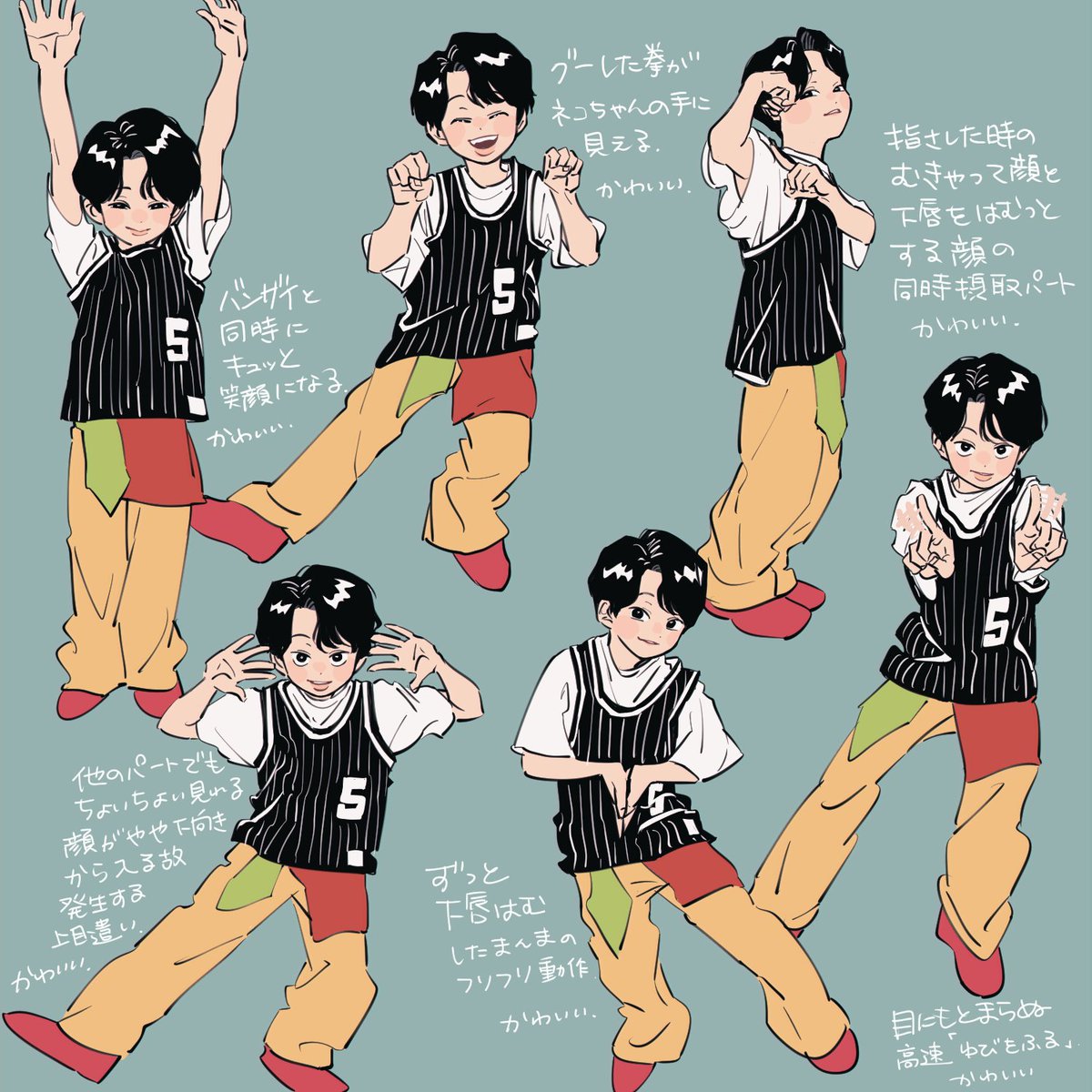 kometsubu_31's tweet photo. ダンス動画上がってからかわいいな…て1日1～2個ずつかいてた https://t.co/tFdbpIlxmO
