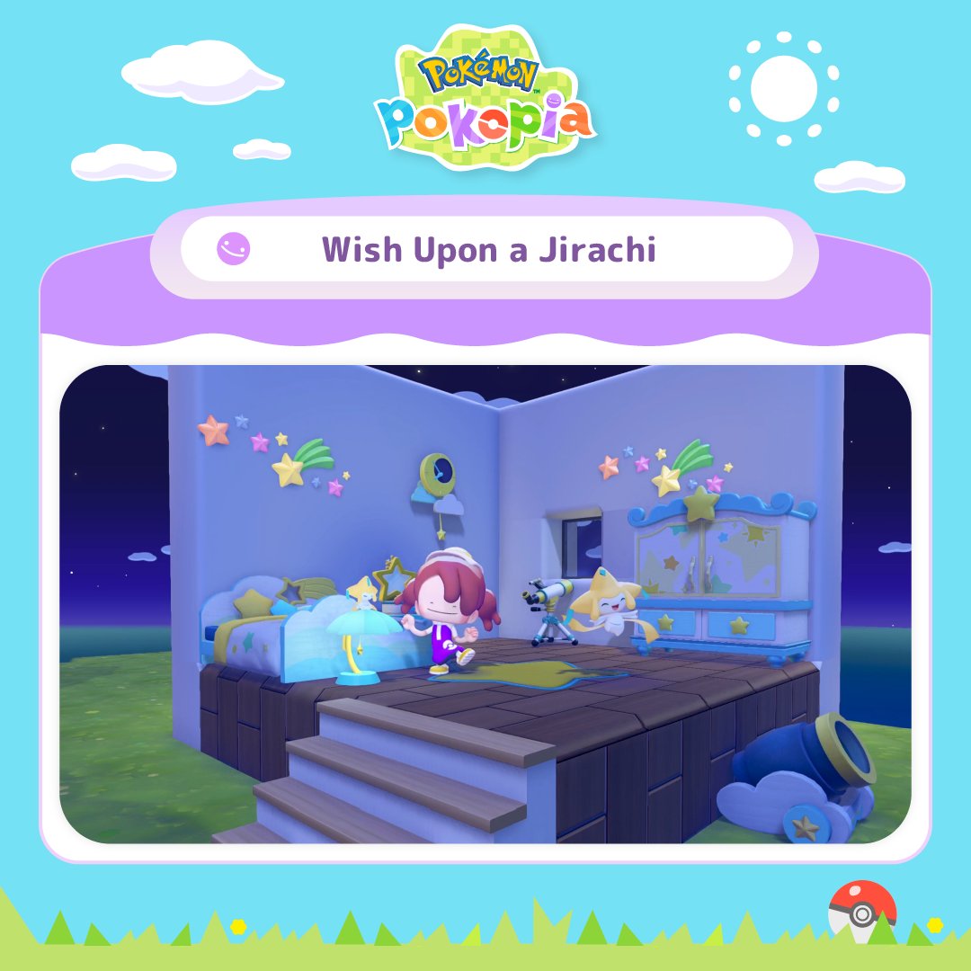 PokemonNewsUK's tweet photo. Wish upon a star! 💫 Jirachi is coming to #PokemonPokopia!

Starting Tuesday, June 23, you can befriend Jirachi, the Wish Pokémon. https://t.co/z5KMVr7RPR