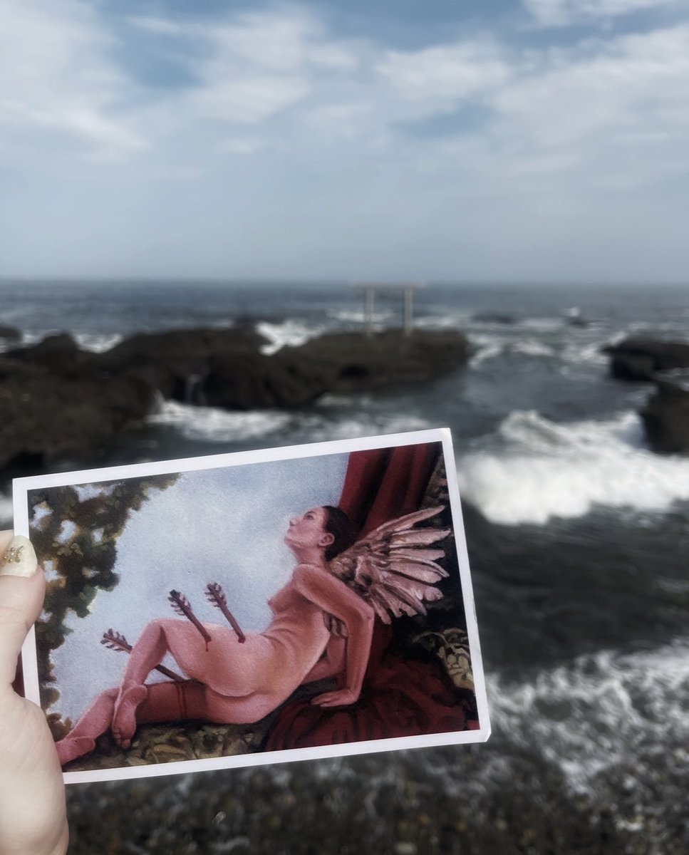 Amurakills's tweet photo. The original painting and a mini version https://t.co/YJZCEf8SKs