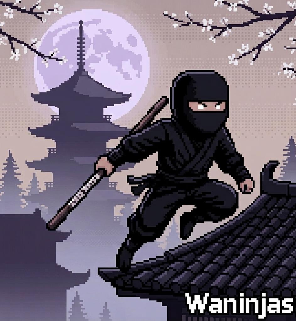 gustavoDacrypt's tweet photo. GM top Chads 
here is the entry for squad INJECTED MINDS 

@WorldOf_Nursing  @web3_cookie @gustavoDacrypt 

The true warrior moves like a shadow across the roof tiles 🥷🏾 

This art is inspired by the @waninjas collection. https://t.co/0rtFxLrgiC