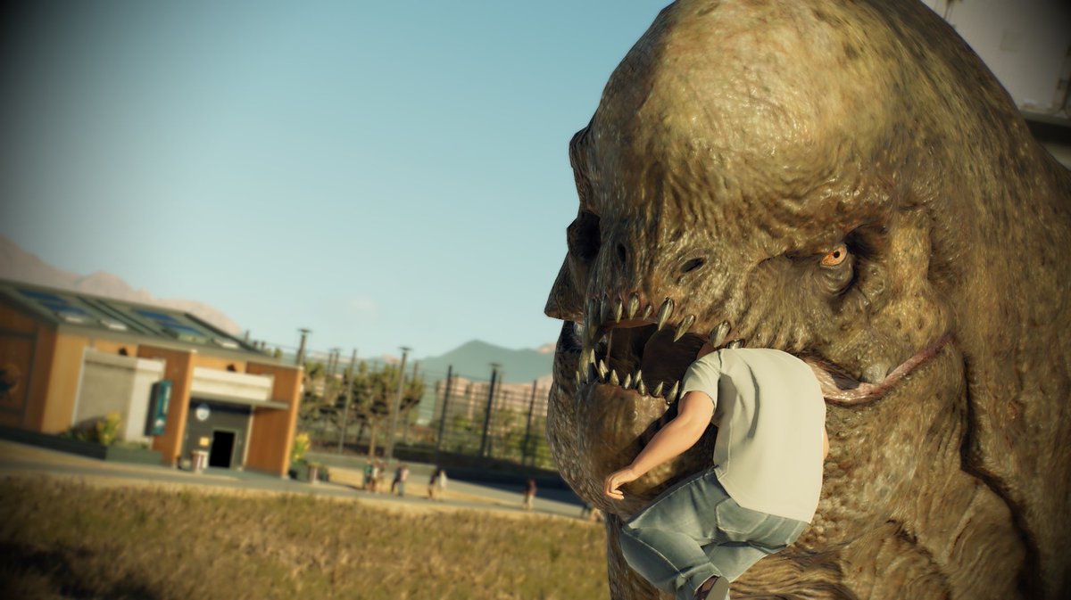 JWBiology's tweet photo. Park Management Notice — Please ensure your Distorts Rex is properly fed. Guests are not an appropriate snack.

🦖 - @JW_Evolution 

#JurassicWorld #JurassicWorldEvolution #JurassicWorldEvolution3
#RebirthExpansion https://t.co/oydSCEoFqZ