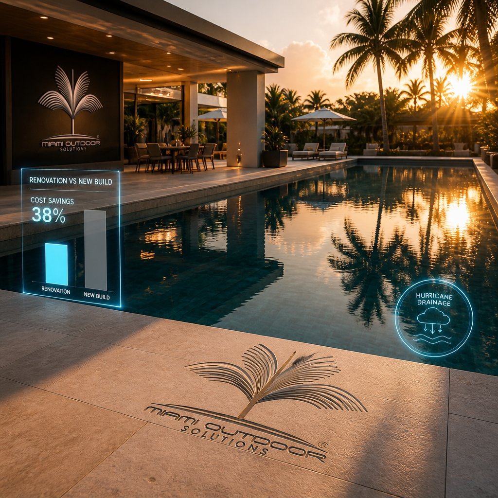 MiamiOutdoorCGC's tweet photo. We compare renovating versus rebuilding a luxury pool in South Dadeland, Miami, showing cost, timeline, and projected maintenance savings; our licensed GC and integrated 3D design reduce surprises and accelerate delivery by weeks. Learn more: https://t.co/13HzwFUsS6 #MiamiPools https://t.co/BBhkqU7Gtb