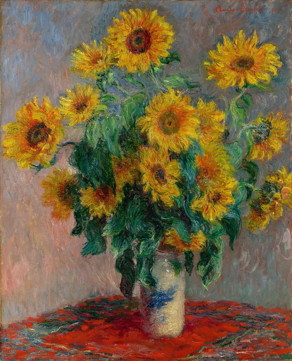 martinis2018's tweet photo. Claude Monet (Peintre impressionniste français 1840-1926) 
- Bouquet de tournesols, 1881, huile sur toile, 99,6 x 73 cm (National Gallery of Art, Washington, D.C.) https://t.co/P5JPjGHhOW
