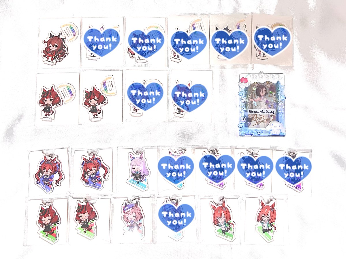 BLAZE_OF_PRIDE's tweet photo. 【交換/譲渡】ウマ娘 百均 100均 ダイソー セリア アクスタ アクキー アクブロ ステッカー

譲🎗️画像
求🎗️エアグルーヴor定価+送料

郵送でのお取引です。

交換,譲渡に優劣ありませんが、譲渡のお声掛け重なった場合は複数お引き取りの方優先です。

検索から、1点からでもお気軽にお声掛けください❁ https://t.co/2tusSOMePd