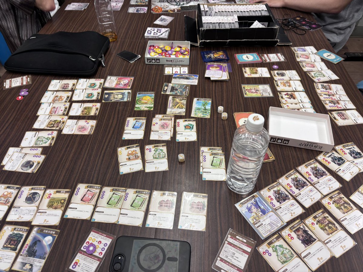 TASCdigest's tweet photo. 今日はドミニオン、COMPRESS、桜降る代に決闘を、コヨーテ、クイックショット、まじかるキングダムなどで遊びました。 https://t.co/wd8LPQPlea
