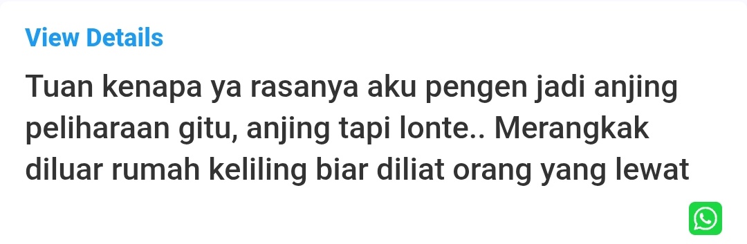 hottest_daddy69's tweet photo. Anjing peliharaan sekaligus lonte? 
Km emang punya bakat jadi peliharaan Daddy.
Task buat kamu malem ini!
- Telanjang di lantai kamar km
- Pasang syal/ tali rambut dileher k
- Merangkak keliling kamar sambil goyang pantat
-Jangan lupa sambil melet² n bilang "Aku anjingnya daddy" https://t.co/KpBI03SmFg