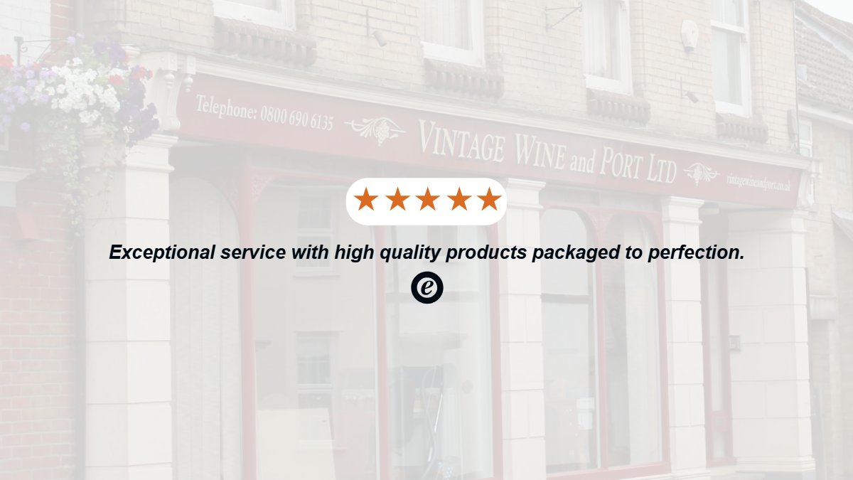 VintWinePort's tweet photo. ⭐️⭐️⭐️⭐️⭐️ 5‑Star Customer Review
Exceptional service and outstanding wines are at the heart of what we do.
A recent 5‑star Trusted Shops review praised our excellent customer service alongside the high quality of our wines and Ports.
#CustomerReview #5StarService #TrustedShops https://t.co/EQIwNRpu40