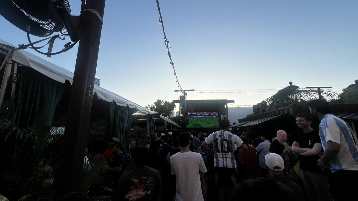Prodigal6Sage's tweet photo. Probably the best watch party I’ve been to for a World Cup game so far! Need another hotspot for the Mexico Korea game https://t.co/GVDnkWyfBg