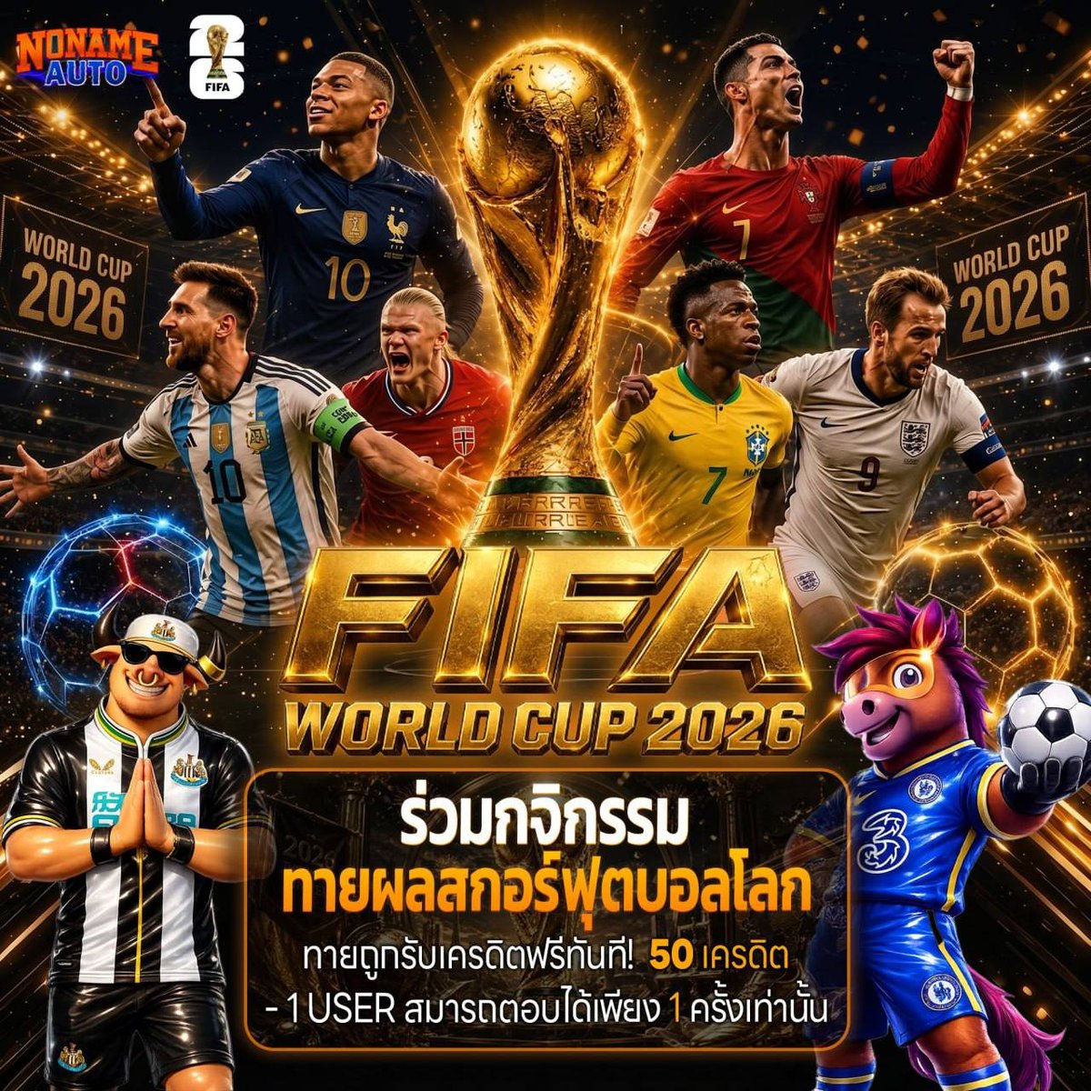 jonwerliun's tweet photo. ⚽FIFA WORLD CUP 2026⚽
💸ร่วมกิจกรรมแจกฟรี เพียงทายถูก
( ทายผลการแข่งขัน ทายถูกรับไปฟรีๆ 50 )

ทางเข้า📲 : https://t.co/pzBE9VaQYl

#โปรทุนน้อย #เว็บตรงคุณภาพ #สล็อตเกมส์ 
#เว็บสล็อต #ถอนใด้ไม่อั้น #โปรสล็อตยอดฮิต 
#เว็บใหม่แตกง่าย #nonameauto #บอลโลก https://t.co/SIQggQGWHu