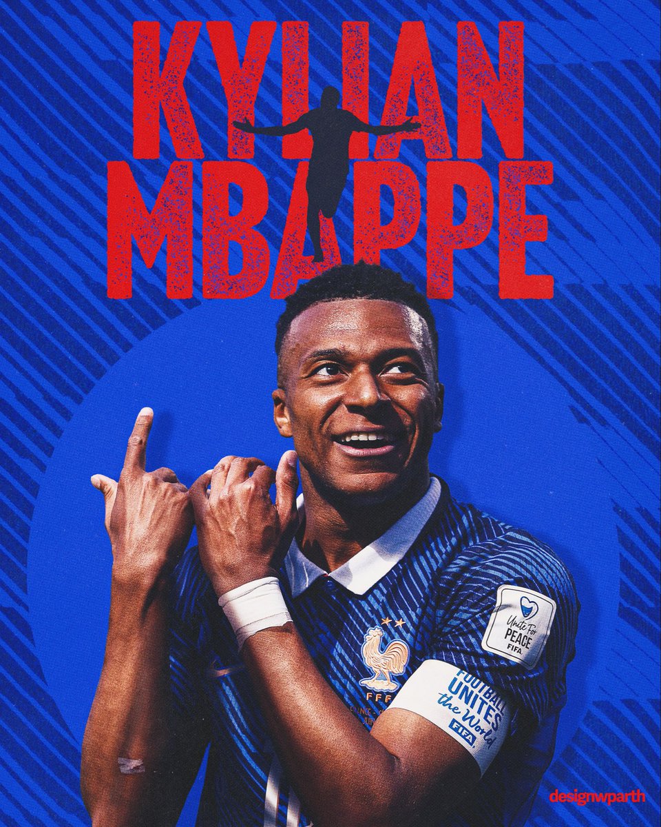 designwparth's tweet photo. Top goal scorer for @equipedefrance 🇫🇷 🥅
Huge milestone @KMbappe 

#mbappe #france #smsports #sportsdesign #worlcup #fifaworldcup https://t.co/RlFN1uV125