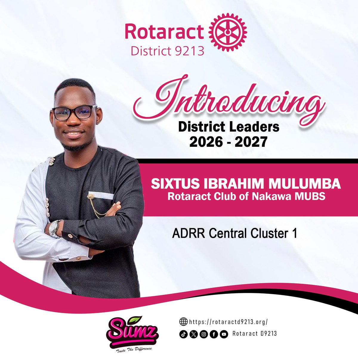 RotaractD9213's tweet photo. Introducing Rtr. @Sixtus32237296 from @rctnakawamubs , who will serve as Assistant District Rotaract Representative (ADRR) – Central Cluster 1 for Rotary Year 2026–2027.

We are excited to see the difference his leadership will make in the year ahead.

#D9213
#RotaractInAction
#RotaryEyamba