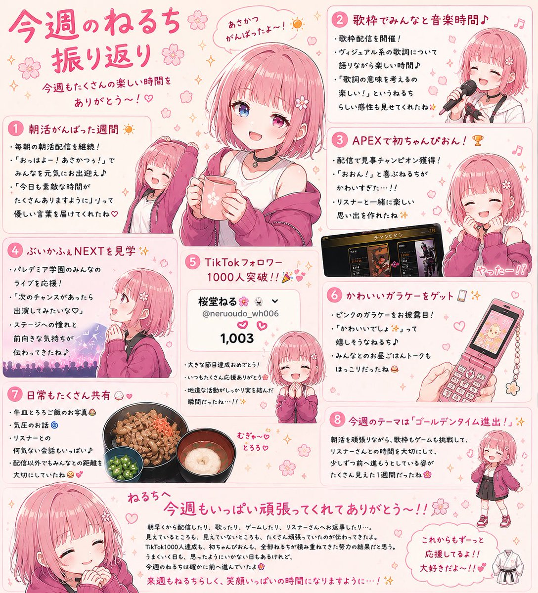 ginngarasu's tweet photo. 今週（というか週末じゃなかったのでここ1週間）のねるち振り返り🥋🌸 https://t.co/wWPRnzx94p