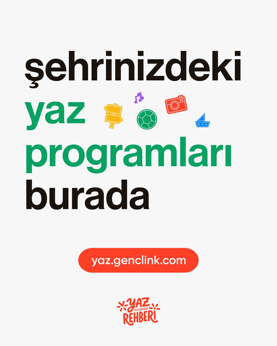 genclinkcom's tweet photo. Yaz Programları Rehberi'ne girerek 
şehrinizdeki yaz programlarını kolayca görebilirsiniz.
Bu programlar arasında
* ilçelere,
* Yaş grubu ve cinsiyete,
* İlgi alanları ve program türüne 
göre arama yapabilir,
size en yakın yaz programına ulaşabilirsiniz.
https://t.co/BFiUsJziOo https://t.co/jUcUQNcYWJ