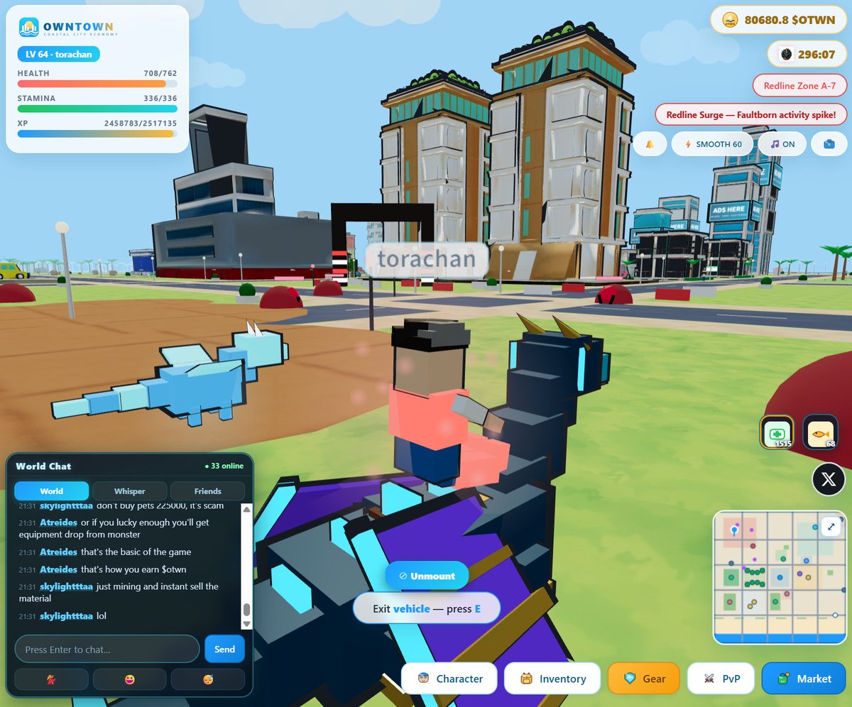torachan336's tweet photo. User name : torachan

I'm currently playing a game called OwnTown and I'm really enjoying it.

$OTWN
OwnTown A blocky coastal MMO RPG on Solana  

EwNquPevoe13moJGinzQxag9HDhdZmhcVvBJ9LNJpump

It's fun because the town is being built up day by day as the game is being updated.

From now on, it's the era of making money while playing games.