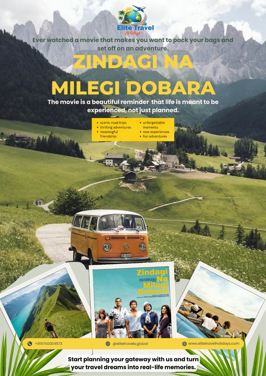 LBEliteTravels's tweet photo. 🎬 Life is meant to be experienced, not just planned.

Take the trip, chase the adventure, make the memories. 🌍✈️

#ZindagiNaMilegiDobara #Travel #AdventureAwaits #ExploreMore #TravelGoals #EliteTravelHolidays https://t.co/llp4sXEpTs