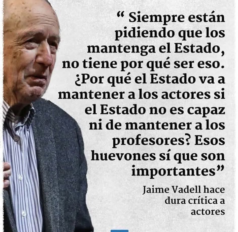 rrpepe37's tweet photo. @meganoticiascl Los Actores y Artistas son lo mismo, se la pasan llorando en lo amargo, y en lo dulce no cuidaron su dinero. https://t.co/9RZviNlkVA
