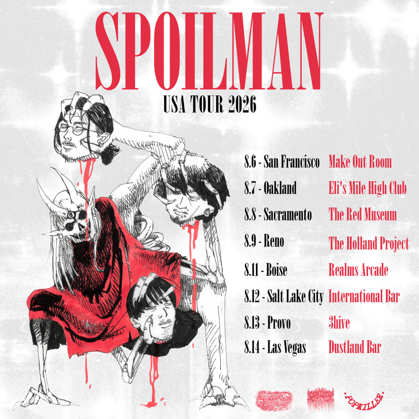 3LA_Disc's tweet photo. SPOILMAN USA TOUR 2026
SPOILMAN is coming to your city this summer. Get ready.

8.6 - San Francisco
8.7 - Oakland
8.8 - Sacramento
8.9 - Reno
8.11 - Boise
8.12 - Salt Lake City:
8.13 - Provo
8.14 - Las Vegas

by @band_spoilman &amp; @deaftouchmusic https://t.co/yvLwTumTac