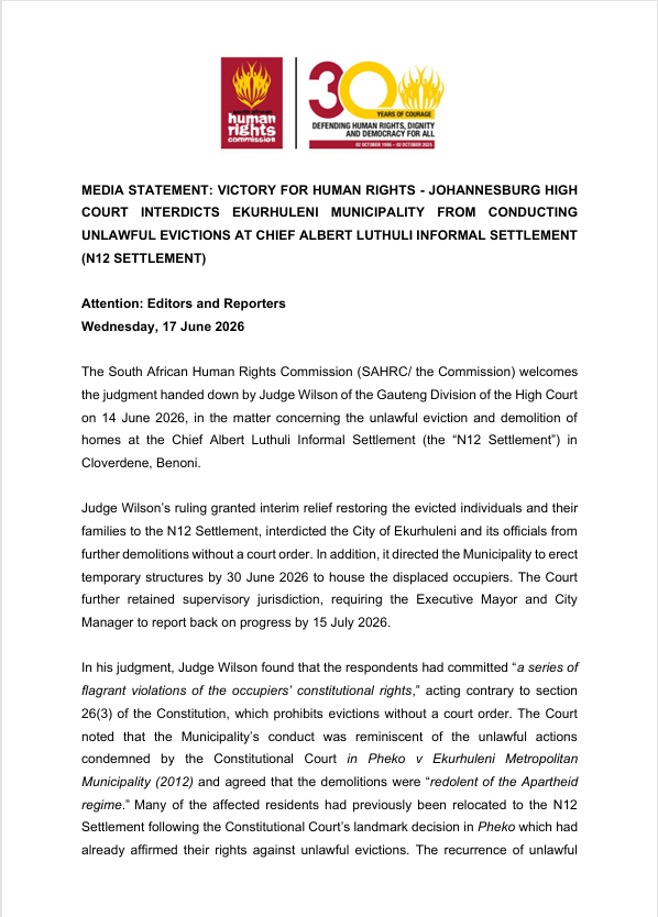 SAHRCommission tweet media