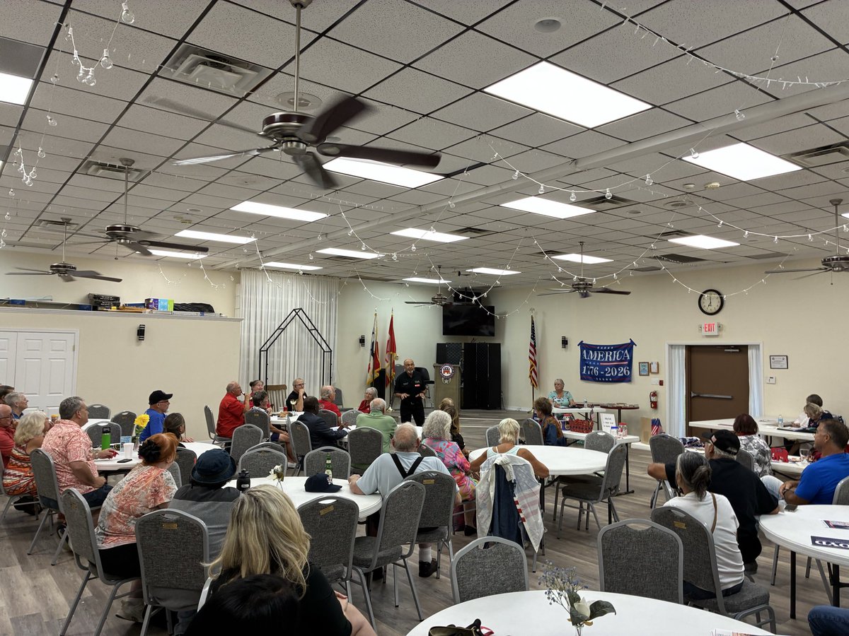 NorthBrevardGOP's tweet photo. Last night our Club had the honor of hosting two local leaders: Micah Loyd, candidate for County Commissioner, and Vice Mayor Herman Cole, who is running for reelection! Thank you both for your service and leadership! 🇺🇸

#Brevard #Titusville #America250 #LeadRight #Vote https://t.co/AHo3w67WYw