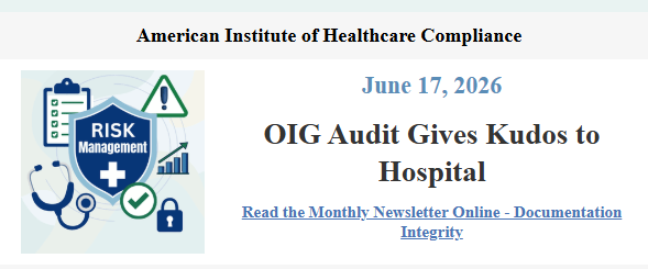 AIHCInc's tweet photo. Read my latest @mailerlite newsletter: https://t.co/ugEtxP5TOK #HealthcareCompliance #HealthcareAudit #ComplianceMatters https://t.co/f93XpBzZ0B