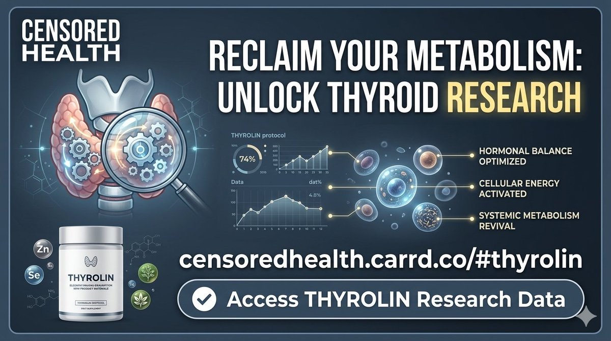 BioHighHQ's tweet photo. Do you feel like your metabolism has hit a wall despite your best efforts? Access the full Thyrolin hormonal research protocol here: https://t.co/kf9We7FY2H

🔗 Explore My Complete Health Library: https://t.co/R2wt6idX2J
Find the right solution for your specific health goals https://t.co/rhbG29YFfj