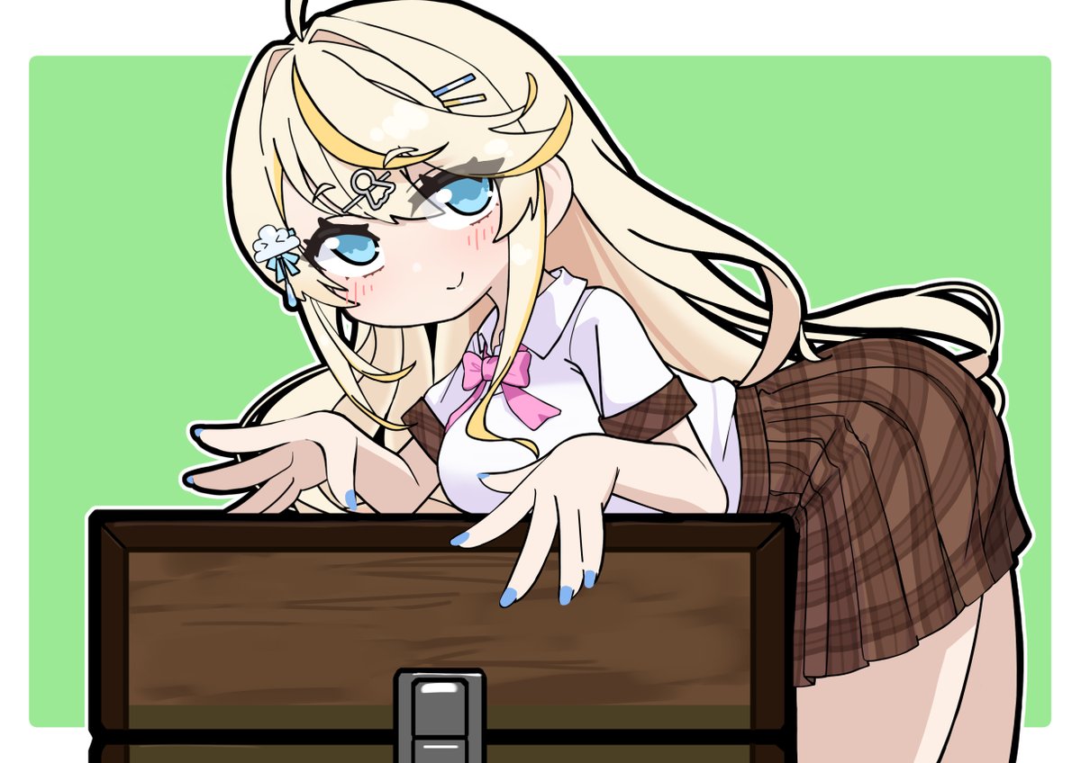 kurahutooniki's tweet photo. #みかるん絵
　　　　　　＼チェスト／ https://t.co/yeK28qhpKD