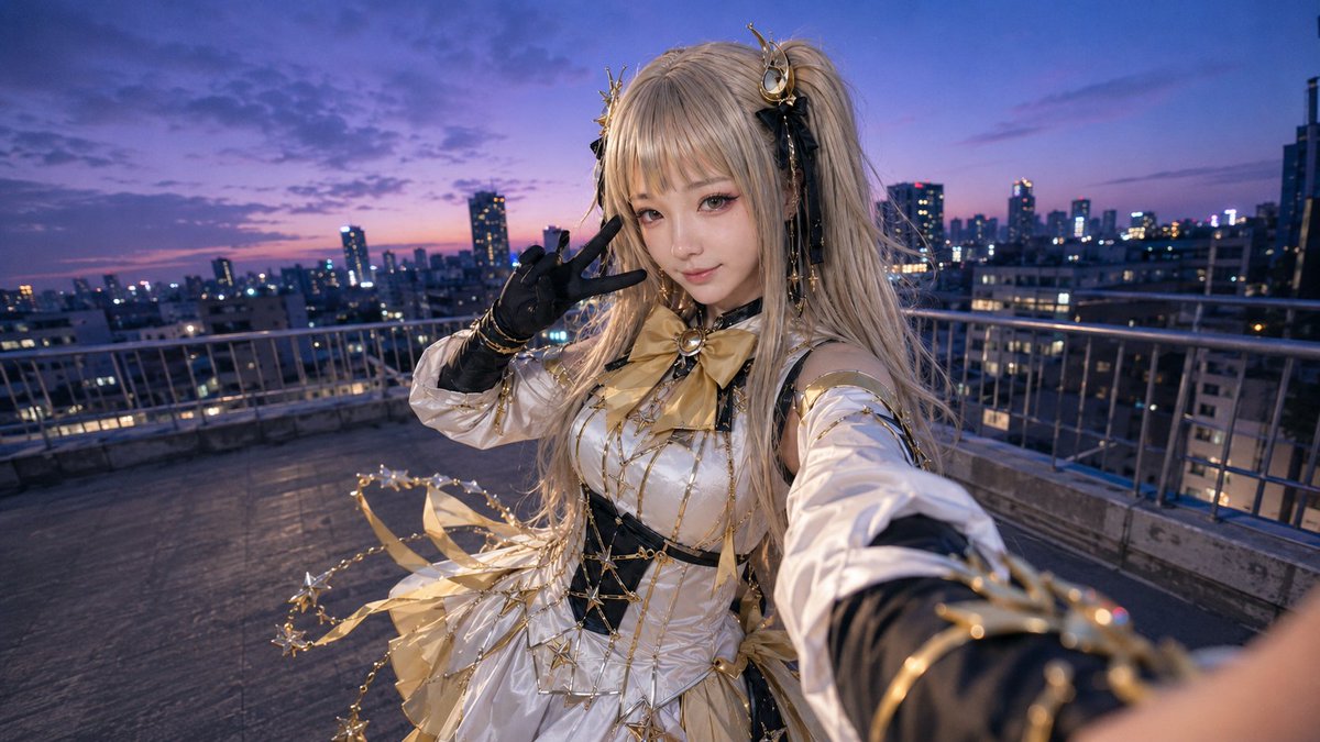 MiniDollSW's tweet photo. 想像を絶するほどの素晴らしさです。ゴールドの演出がこれほど見栄えするとは思いもしませんでした。
"すごく素敵ですね――本当に美しいです――まるで正義のために戦う魔法少女のようです。"
#AIイラスト #アニメ #オリジナルイラスト #AIart #KittyDoll #変換 https://t.co/t3ELEuXkGg