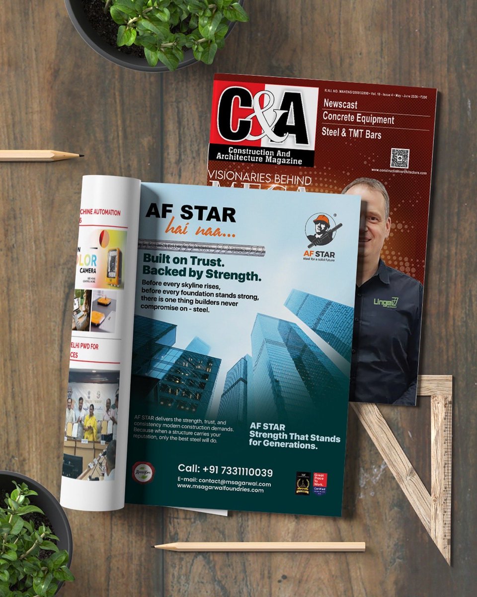 cnamagazine's tweet photo. AF STAR TMT Bars are engineered for durability, reliability, and performance—helping build structures that stand the test of time.
Proudly featured in the latest edition of C&A Magazine.
#AFSTAR #TMTBars #C&Amagazine #Construction #Architecture #BuiltOnTrust #BackedByStrength https://t.co/HrQgfgIWnw
