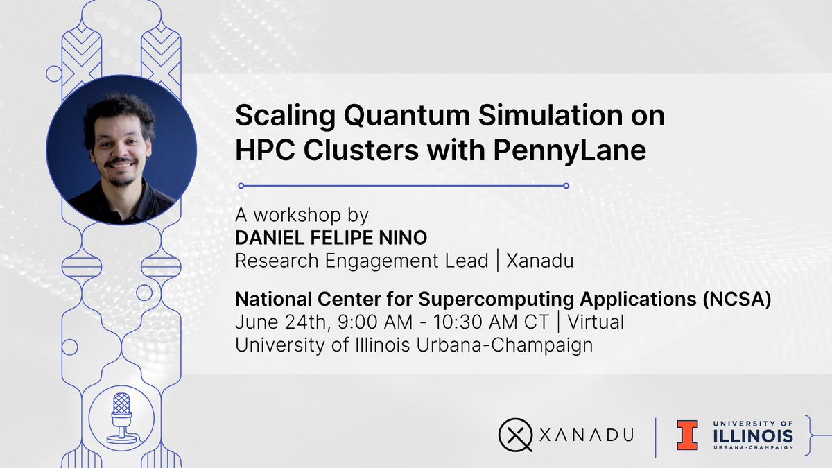 Want to learn how to bridge the gap between small and large-scale quantum simulations?

Join Daniel Felipe Nino for a special virtual workshop hosted by NCSA at