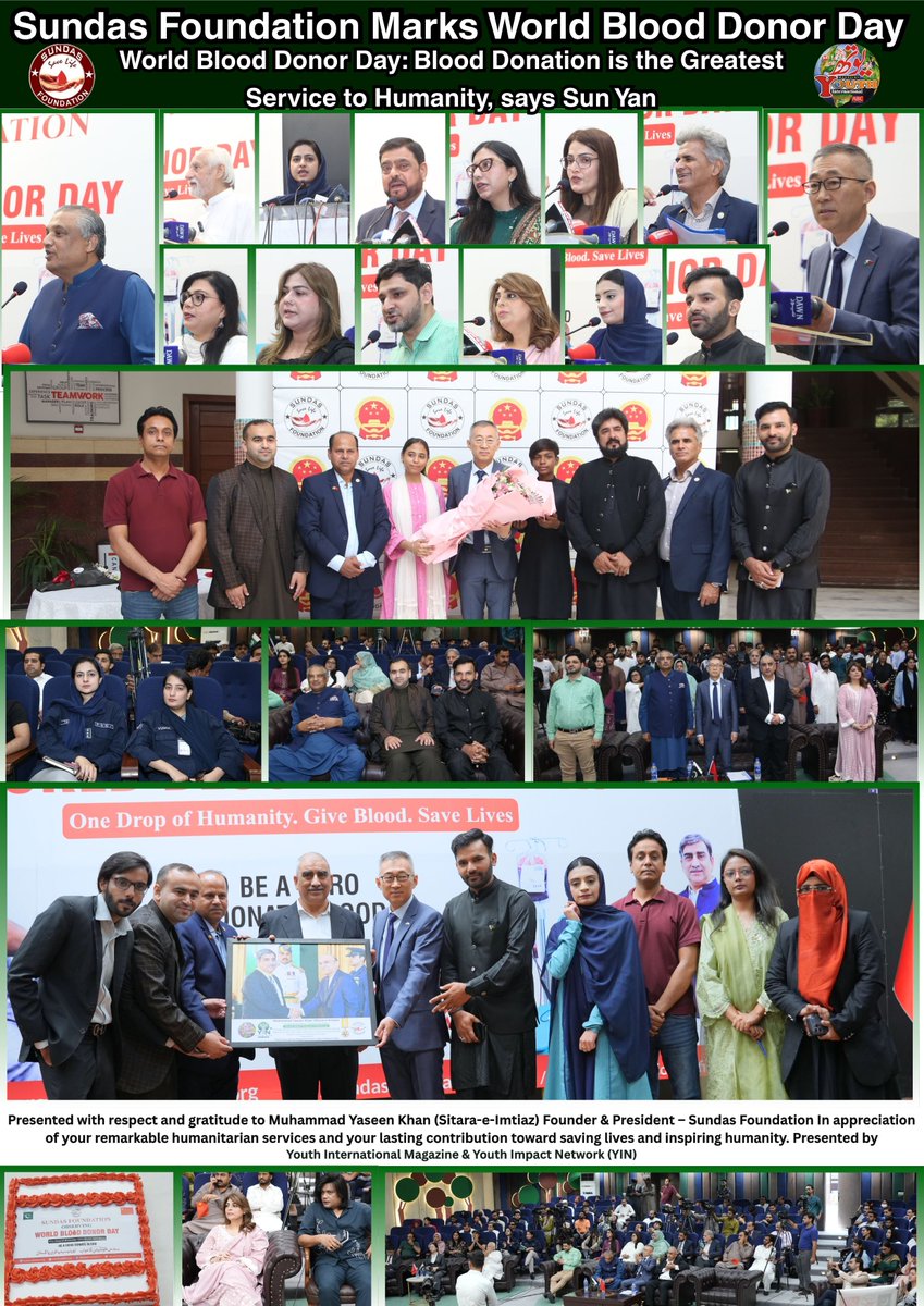 YouthIntlmedia's tweet photo. https://t.co/dX4xeeqOWh
Sundas Foundation, Marks, World Blood Donor Day, with a Special Seminar,
# https://t.co/Cp4LUIp21z