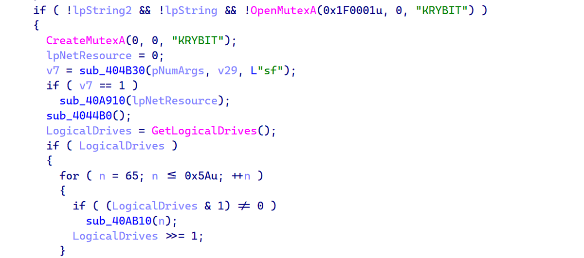 nextronresearch's tweet photo. We found a new ransomware called #KRYBIT, a double-extortion strain whose YARA profile overlaps heavily with the leaked #Babuk codebase
Two of our @thor_scanner hits land on dedicated #Babuk rules, so this looks like yet another build standing on Babuk's leaked foundation 🧵
Once on a host, #KRYBIT encrypts local and reachable storage and can optionally extend across mapped network shares, maximizing impact across a victim environment before the operator moves to extortion
Double extortion. The embedded ransom note claims both encryption and exfiltration:
"We have downloaded compromising and sensitive data from your system/network … If you refuse to communicate with us … your data will be published."
Victims are pointed to a Tor leak/negotiation blog
THOR / Valhalla YARA hits on the sample:
https://t.co/lfon6dkSHR
https://t.co/msQrtdaVap
https://t.co/dQqIZ2Ihsm
https://t.co/ZWsjzcyUA7
IOCs
https://t.co/RQTOpyDwKi