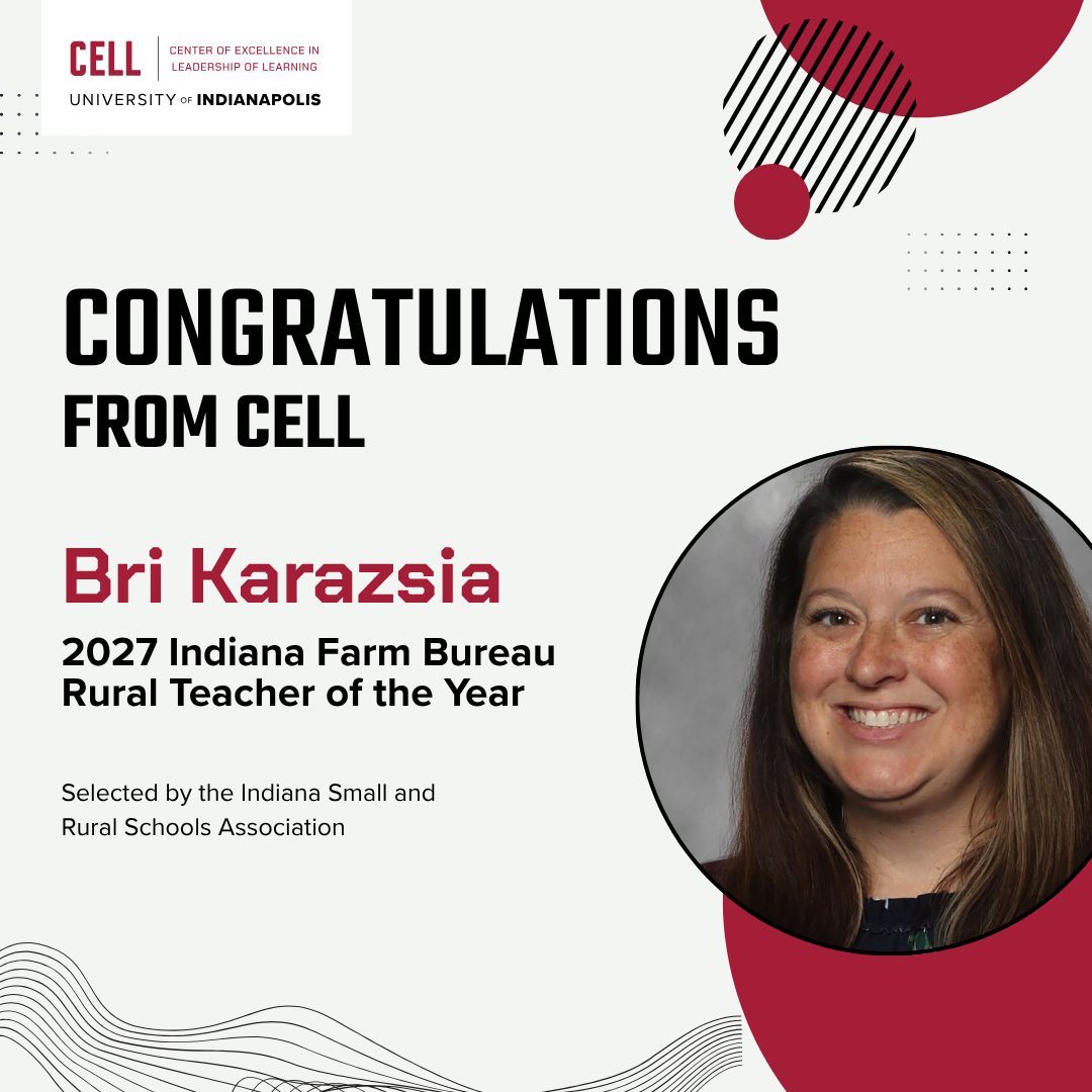 CELLuindy's tweet photo. Congratulations to Bri Karazsia for being named the @INDSRSA 2027 Indiana Farm Bureau Rural Teacher of the Year!

Bri is part of the #EarlyCollege school leadership team at Bloomfield High School and teaches multiple dual credit courses.

Congratulations, Bri! https://t.co/ebYIzQi29Y