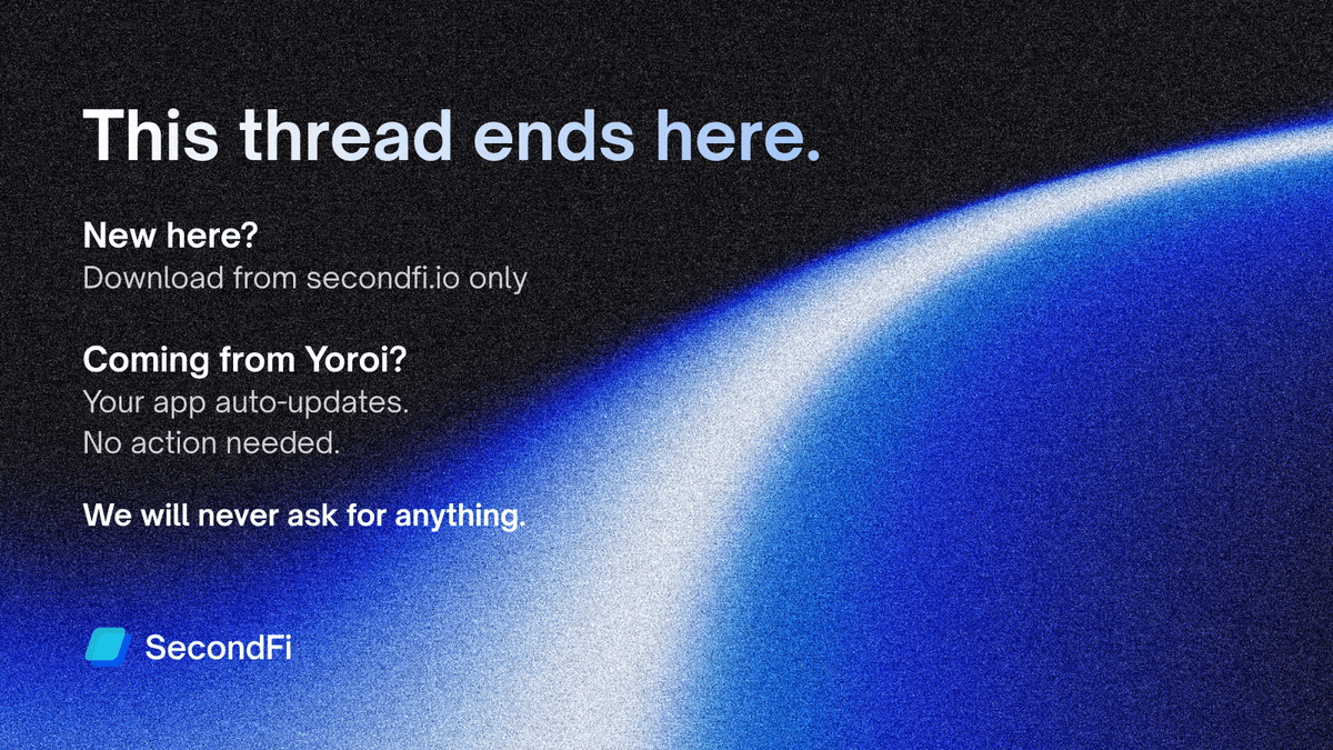 secondfiapp's tweet photo. End of thread. Only trust https://t.co/IvQhMvzWk8 https://t.co/etwE8kYpOl