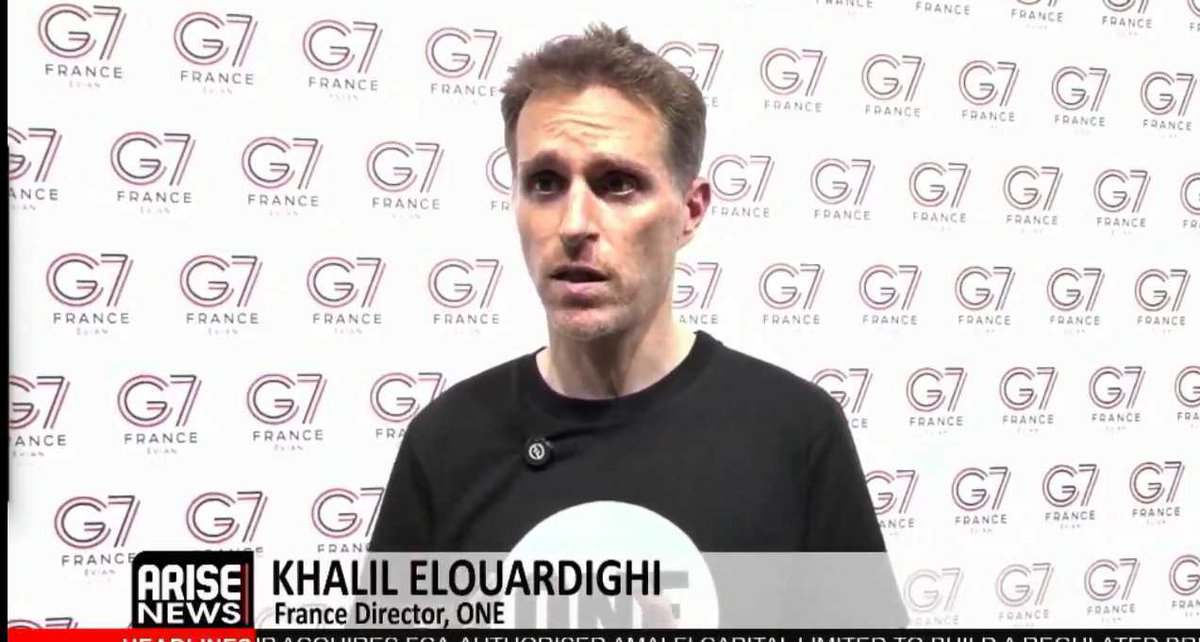 ONE_Fr's tweet photo. Lors du G7, ONE intervient aussi dans la presse internationale (Nigeria, États-Unis, Espagne).

Khalil Elouardighi, Directeur France de ONE, était au micro de @ARISEtv, @VOANews et @France24_es_ pour porter nos messages sur les enjeux de solidarité internationale. https://t.co/ChtRQYgzvg