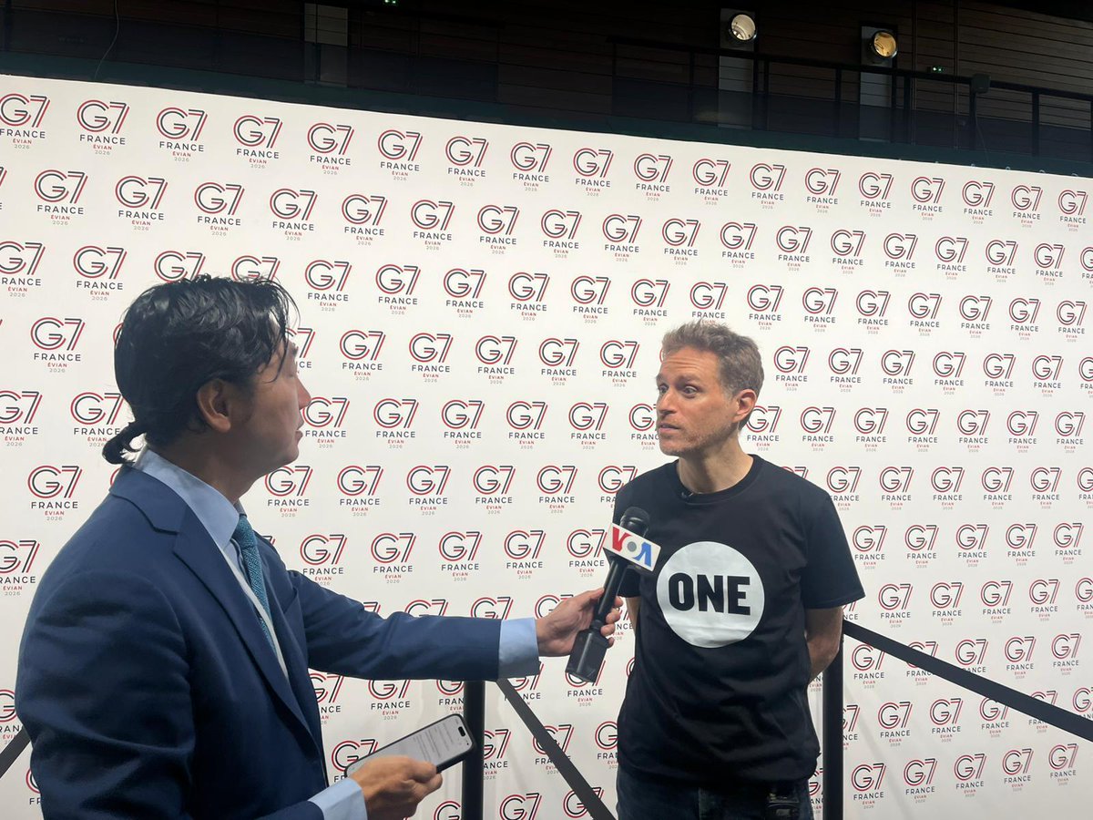 ONE_Fr's tweet photo. Lors du G7, ONE intervient aussi dans la presse internationale (Nigeria, États-Unis, Espagne).

Khalil Elouardighi, Directeur France de ONE, était au micro de @ARISEtv, @VOANews et @France24_es_ pour porter nos messages sur les enjeux de solidarité internationale. https://t.co/ChtRQYgzvg