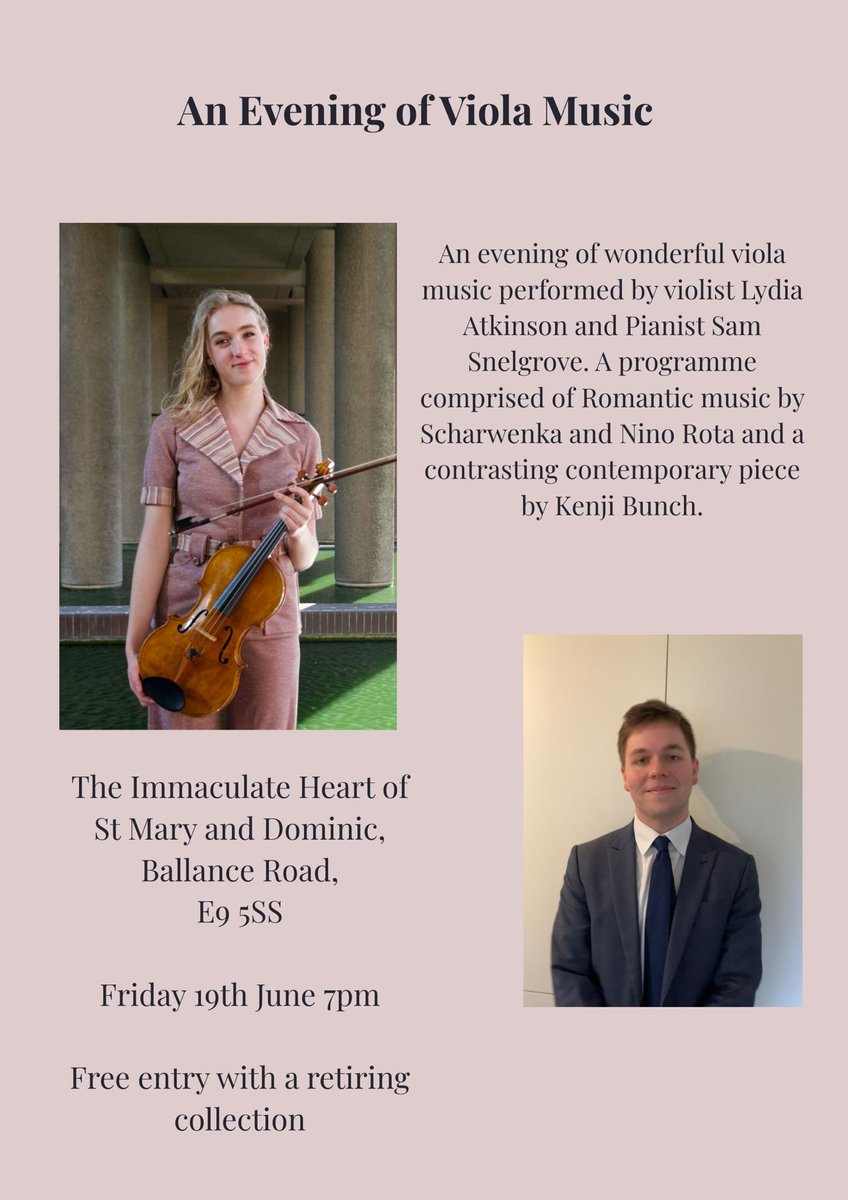 E9Catholic's tweet photo. Reminder! 🔔 🎼

Our Church Concert will take place tomorrow evening at 7pm. 

Please come along and support two talented musicians.  Entry is free; however, there will be a retiring collection at the end. https://t.co/Ld9SfzAsHl