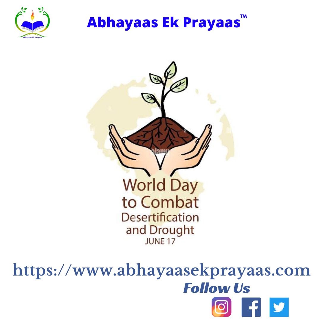ek_prayaas's tweet photo. June 17 is #WorldDayToCombatDesertificationandDrought. Land degradation affects 40% of Earth’s surface, threatening food &amp; water. Restore land, secure our future. #GenerationRestoration #UNCCD #Drought #Desertification https://t.co/5kSJWAMS7x