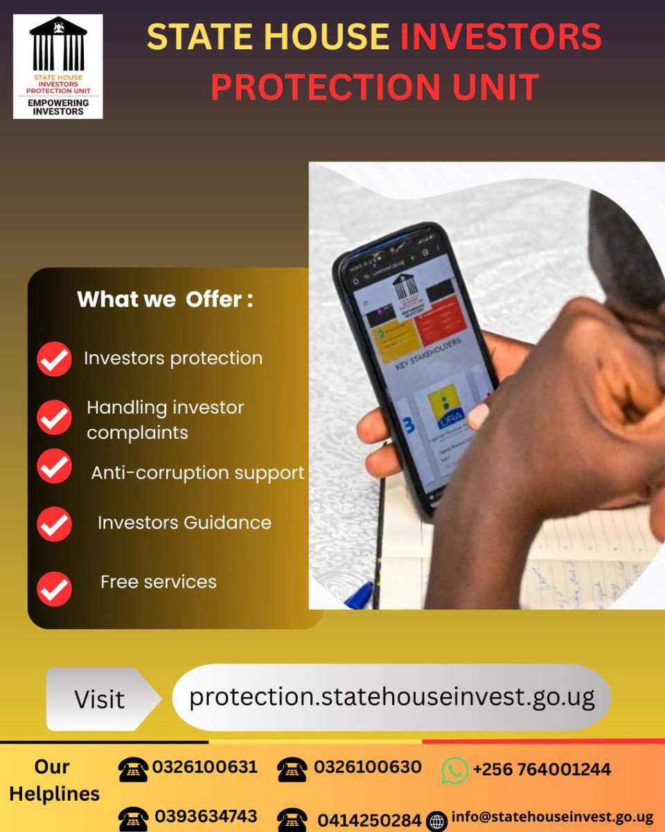MbahoJoshua's tweet photo. Uganda is strengthening its position as a premier investment destination. Thru SHIPU, over 1,000 investor cases have been resolved &amp; USD 147 million in investments protected since 2023. Investor protection remains central to Uganda’s economic transformation
#EmpoweringInvestors https://t.co/rBlOf07nfc