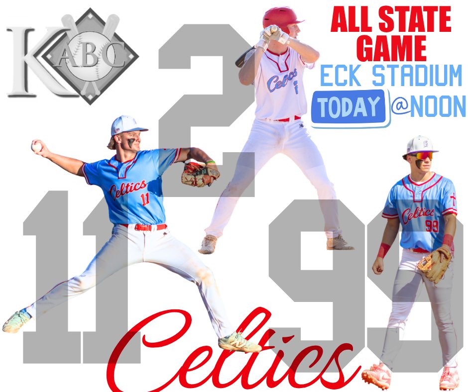 TrinityCatholic's tweet photo. Congratulations to #11 Drew, #99 Kaid, #2 Sam!  Come cheer on our boys at the ALL STATE GAME @ Eck Stadium (WSU) @ NOON TODAY!!!! https://t.co/km06paCQ2w