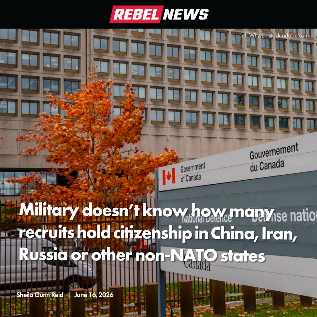 RebelNews_CA's tweet photo. The Canadian Armed Forces has recruited nearly 3,000 permanent residents since opening enlistment to non-citizens in late 2022, but military officials admit they do not track the foreign citizenships of those recruits.

READ MORE: https://t.co/guXqEeyKLd https://t.co/ITiFt7738I