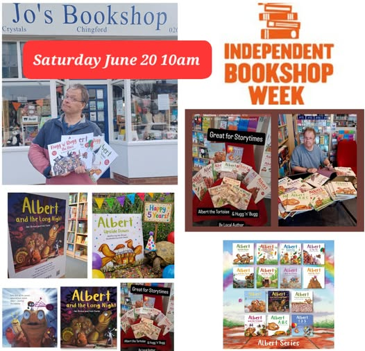 IanBrownTV's tweet photo. For #IndependentBookshopWeek we're at Jo's Bookshop @ChingfordBooks SATURDAY JUNE 20 10am with #ALBERTthetortoise #storytime GRAB YOUR SUMMER READ + SUPPORT LOCAL INDIE BOOKSHOPS #Storytelling #tortoises #yetis #dinosaurs + giveaways https://t.co/0Vux1Dq6oD 
#shoplocal #chingford https://t.co/xCKlyaoJiY