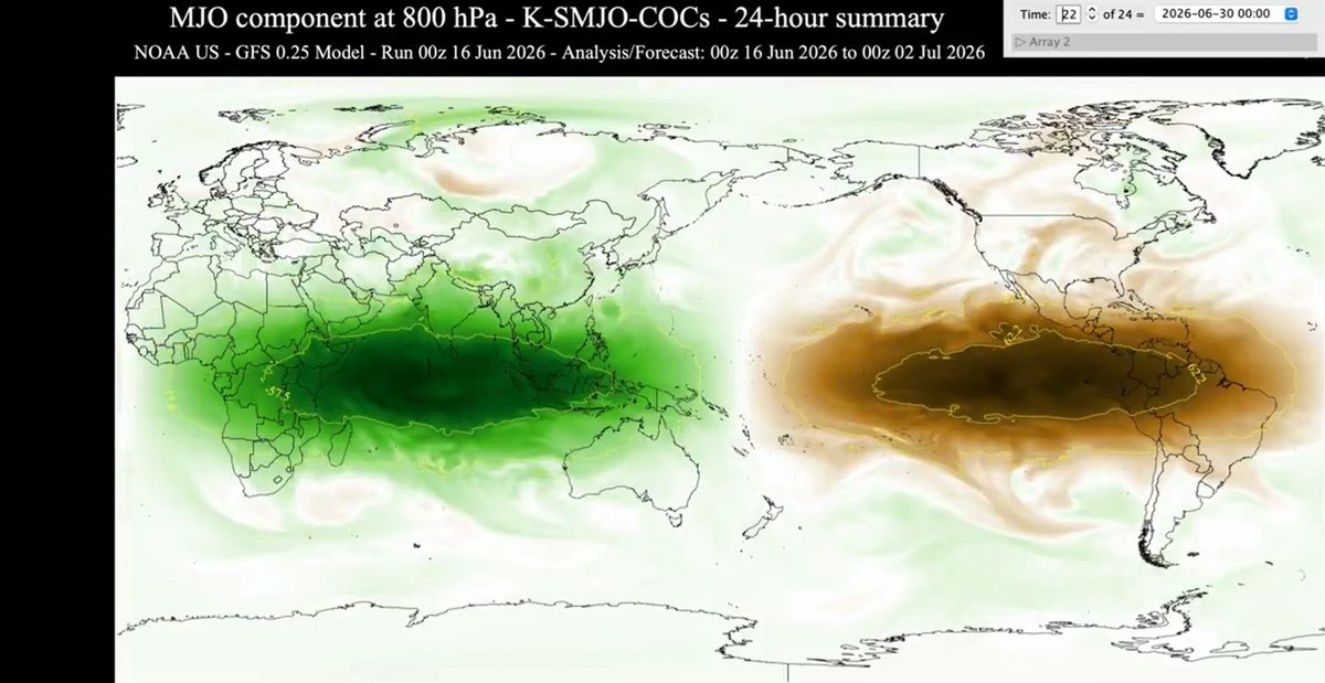 cyclo_cast_001's tweet photo. #Monsoon2026 Update 

🌧️ India’s monsoon is showing signs of a strong revival.

The #MonsoonBreak phase is fading, circulation is strengthening, and rainfall is set to increase across many regions into late June and early July.

The atmosphere is waking up. 🇮🇳 https://t.co/3kKETRFTkG